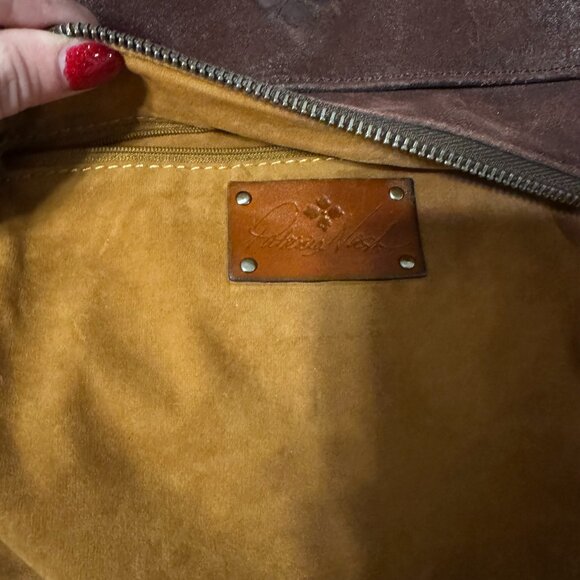 Patricia Nash Suede Leather Western Fringe Crossbody Festival Equestrian Cowgirl - Picture 7 of 17